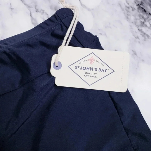 St. John's Bay Swim Short Bottom Color Black Built-In Brief - Picture 10 of 15